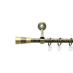 Карниз Orvit Валео металевий однорядний відкритий скручена труба кільце металеве Антик 16 мм 200 см (00-00022290)