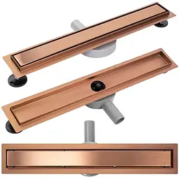 Душовий канал Rea Pure Neo 80 см brushed copper REA-G8022