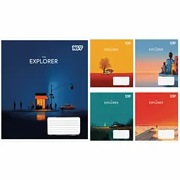Зошит шкільний Yes The explorer А5 24 аркуші лінія 20 шт. (769048)