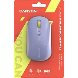 Миша Canyon MW-22 2 in 1 Wireless Lavender (CNS-CMSW22ML) - мініатюра 6