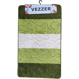 Набір килимків для ванної Vezzer Avangartline 60x100 та 60x50 см зелений (VZA02215) - мініатюра 2