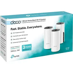 MESH-система TP-Link mesh Deco E4 AC1200 3Pcs White 802.11ac (DECO-E4-3-PACK) - мініатюра 7