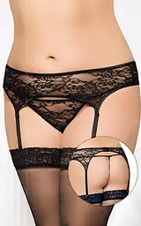 Пояс для панчох SoftLine Garterbelt 3316 3XL (чорний) - мініатюра 3