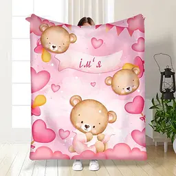 Плед плюшевий подарунковий 3D іменний Teddy 160х200 см