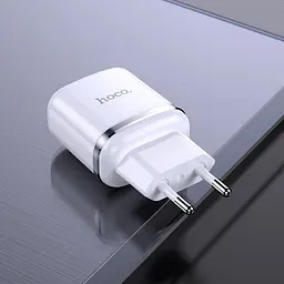 Мережевий зарядний пристрій Hoco N4 Aspiring 2 USB 2.4 A micro-USB Білий - мініатюра 6