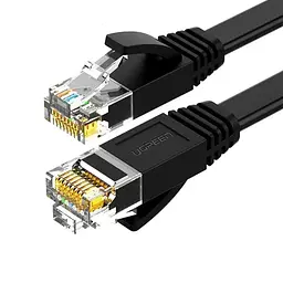 Патч-корд Ugreen NW102 Cat 6 U/UTP flat Black 1 м (50173)