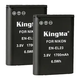 2-Pack KingMa Nikon EN-EL23 комплект з 2 акумуляторів