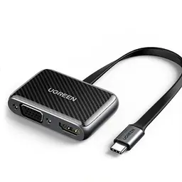 Перехідник Ugreen USB 2.0 Type-C HDMI+VGA HDMI 1.4b CM303 чорний
