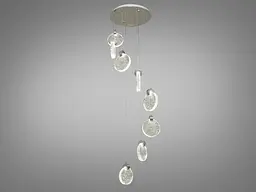 Люстра стельова LED Diasha 3008/8HR, 24W, хром, сучасний стиль для коридору, вітальні, кухні