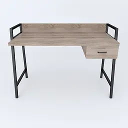 Письмовий стіл Ferrum-decor Комфорт 750x1000x600 Чорний метал ДСП Дуб Сонома Трюфель 32 мм (FRD-103426) - мініатюра 3
