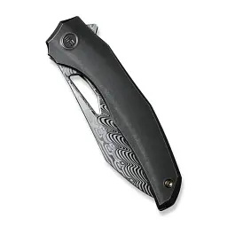Ніж складаний туристичний WE Knife Ignio Mystery Box Ignio Mystery Box, (8.39 см) Damasteel (Hakkapella) / 6AL4V Titanium чорний - мініатюра 6