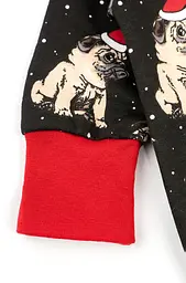Дитячий сліп на блискавці Christmas pug з відкритими ніжками - мініатюра 3