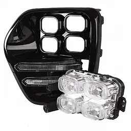 LED Протитуманні фари для Kia Sportage 2016-2018 2DRL з проводкою Комплект (KA-166-LED-2) - мініатюра 2