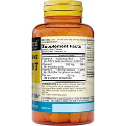 Антиоксидант вітаміни A, E, C Mason Natural Vitamin E, C & Beta Carotene 60 пігулок - мініатюра 2