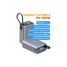 Батарея універсальна Sigma X-power SI25A5QLX 25000mAh, 100W (4827798848715) - мініатюра 5