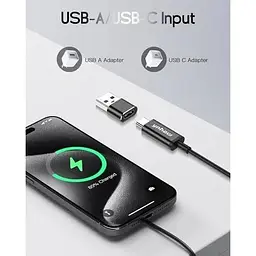 Магнітний бездротовий зарядний пристрій Magsafe для iPhone 16/16 Black - мініатюра 3