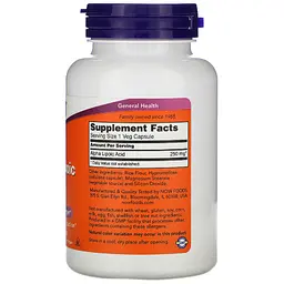 Альфа-ліпоєва кислота Now Foods Alpha Lipoic Acid  250 мг 120 капсул - мініатюра 2