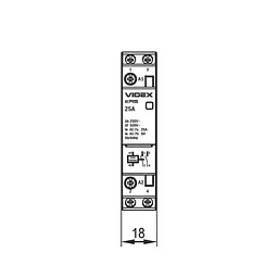 Модульний контактор 2п 25А 2НВ VF-RS-MC2O-25 VIDEX RESIST VIDEX (27909-000) - мініатюра 5