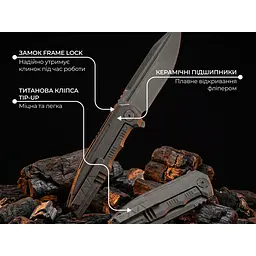 Ніж складаний туристичний Weknife Breach (9.8 см) Bohler M390 / Titanium вугільно-сірий - мініатюра 12