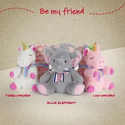 Плед Perletti Toys Allie Elephant з м'якою іграшкою 120x80 см сірий/рожевий (P13068) - мініатюра 7