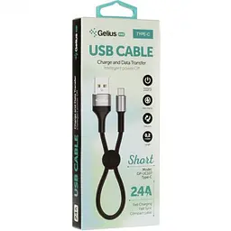 USB кабель Gelius Pro Short Cable Type-C 2.4 А 0.2 м GP-UC107 Black - мініатюра 2
