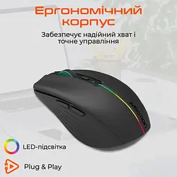 Мишка Meetion BTM002 Wireless/Bluetooth Black (MT-BTM002-A) - мініатюра 6