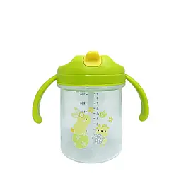 Дитячий поїльник з трубочкою Зайчик MegaZayka MGZ-0335(Green) 280 мл - мініатюра 2