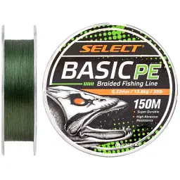 Шнур Select Basic PE 150m Dark Green 0.22mm 30lb/13.6kg (1870.18.72)
