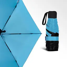 Кишеньковий парасолька Pocket Umbrella, блакитний - мініатюра 2