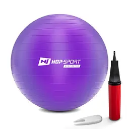 Фітбол Hop-Sport 75см фіолетовий + насос 2020