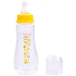 Пляшечка для годування Baby Team ергономічної форми з силіконовою соскою 275 мл (1420) - мініатюра 2