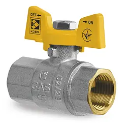 Кран кульовий Koer KG.207 - 3/4" FF ГГМ (газ) KR4959 - мініатюра 2