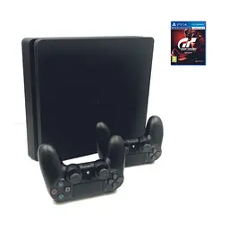 Консоль Sony PlayStation 4 SLIM 500GB Black обслугована + 2 Геймпада бездротових DualShock 4 + Gran Turismo Sport + гарантія б/в