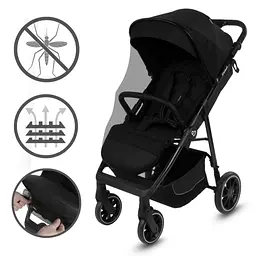 Прогулянкова коляска Kidwell Enzo Black - мініатюра 6