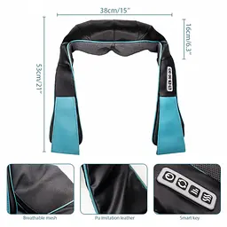 Масажер для шиї та плечей роликовий електричний фізіотерапевтичний Massage Shawl HSM-50308 - мініатюра 2