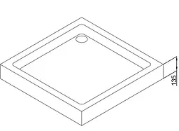 Піддон Dusel D102 90x90x13,5, Білий - мініатюра 3