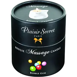 Масажна свічка Plaisir Secret Bubble Gum з ароматом жуйки, 80 мл