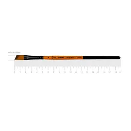 Пензель синтетика кутова Flame 1368А №4 коротка ручка ROSA (4823098534617)