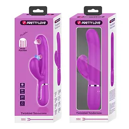 Вібратор-кролик Pretty Love Twinkled Tenderness Perdita 22.8 см рожевий - мініатюра 9