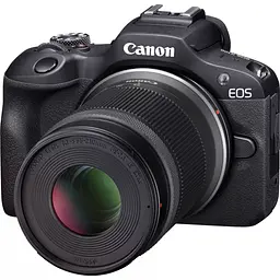 Бездзеркальний фотоапарат Canon EOS R100 Kit RF-S 18-45mm + RF-S 55-210mm IS STM (6052C036) [88959] - мініатюра 3