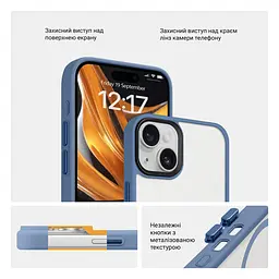 Чехол для Apple iPhone 15 Plus, Uniq MagCase, голубой, противоударный, панель-накладка с MagSafe, ударопрочный TPU+PC, с магнитом MagSafe, поддержка полноценной беспроводной зарядки, ArmorStandart (ARM75334) - мініатюра 3