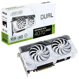 Відеокарта ASUS RTX 4070 SUPER 12GB DUAL WHITE (DUAL-RTX4070S-12G-WHITE) (GDDR6X, 192 bit, PCI-E v4.0) Б/в - мініатюра 9