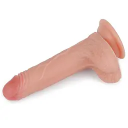 Фалоімітатор на присосці Dual-Layered Silicone Cock Flesh 18 см тілесний - мініатюра 4