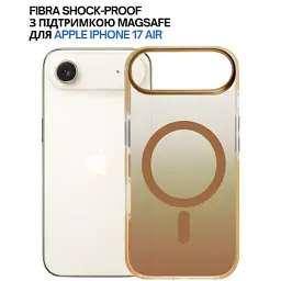 Чохол до мобільного телефона BeCover FIBRA Shock-Proof MagSafe Apple iPhone 17 Air Gold (715455) - миниатюра 4