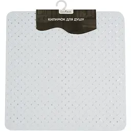 Килимок для душу квадратиний Eco Fabric Лоза 50х50 см білий (5050-002) - мініатюра 3