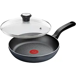 Сковорода Tefal So' Light з кришкою 24 см чорна (H0560442_SET)