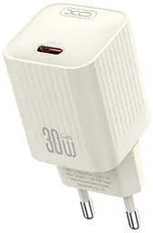 Сітчасте зарядне пристрій XO L148 single USB-C 30W 3A Beige