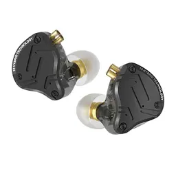 Гібридні навушники KZ ZS10 Pro X з мікрофоном (Чорний) - мініатюра 2