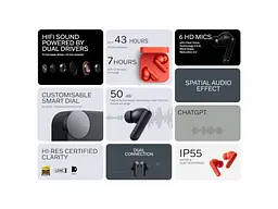 Навушники TWS CMF by Nothing Buds Pro 2 Dark Grey - мініатюра 9