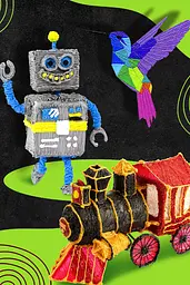 3D-ручка з Еко Пластиком 250 м (20 різних кольорів) з Трафаретами та пластиком, що світиться в темряві, з екраном - мініатюра 5